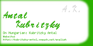 antal kubritzky business card